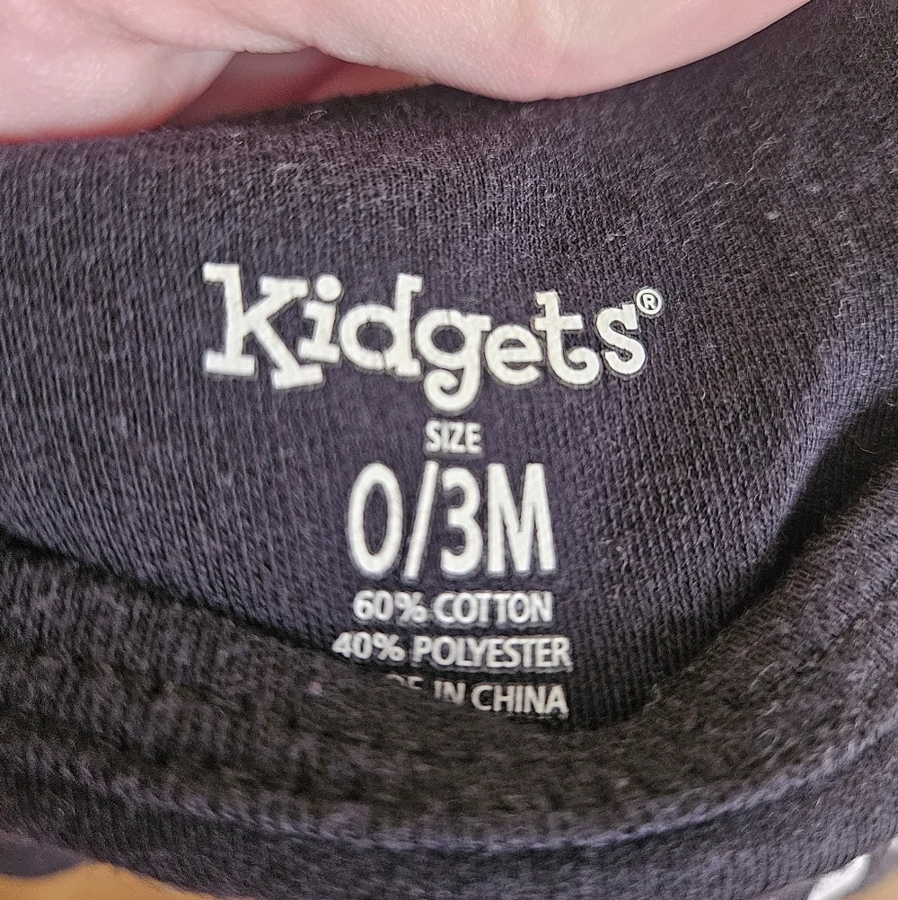 Kidgets Black 'Security' Baby Bodysuit